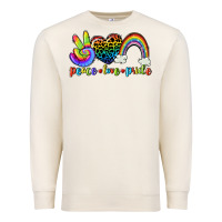 Sandshell Peace love pride Premium Sweatshirt - CowGirlArtShop