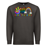 Smoke Peace love pride Premium Sweatshirt - CowGirlArtShop