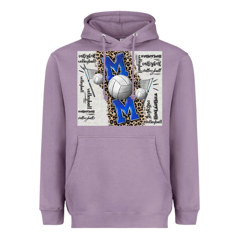 Volleyball Mom Blue Mother's Day Heavyweight Hoodie by CowGirlArtShop | Teevron