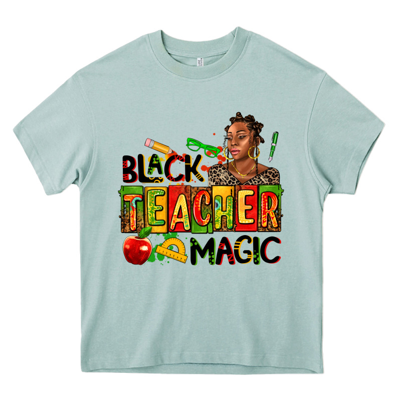 Black Teacher  Magic Heavy Core Tee by AdoDesignShop | Teevron