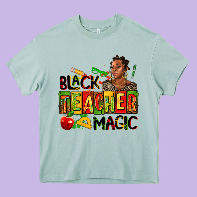 Black Teacher  Magic Heavy Core Tee Designed By Adodesignshop