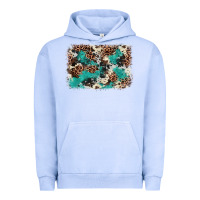 Pigment Grape Ice Cowhide Turquoise Glitter Urban Hoodie - FaDigitalArtStudio