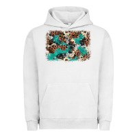 Pigment Lunar Rock Cowhide Turquoise Glitter Urban Hoodie - FaDigitalArtStudio