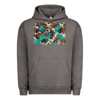 Pigment Tornado Cowhide Turquoise Glitter Urban Hoodie - FaDigitalArtStudio