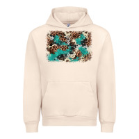 Sandshell Cowhide Turquoise Glitter Urban Hoodie - FaDigitalArtStudio
