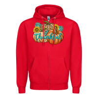 Red Thankful Zipper Hoodie - texasbilliewilder