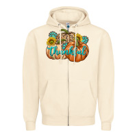 Sandshell Thankful Zipper Hoodie - texasbilliewilder