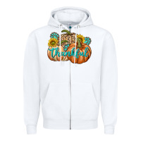 White Thankful Zipper Hoodie - texasbilliewilder