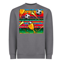 Storm soccer winner cup and vuvuzela with serape seamless pattern Heavyweight Sweatshirt - BundleAndBundleShop