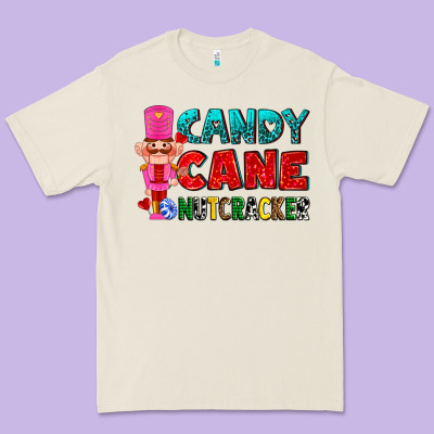 Candy Cane And Pink Nutcracker Ado Premium Tee Designed By Adodesignshop