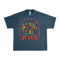 Midnight Navy in the waiting there was jesus Urban Heavy Tee - MaliasSmallBusiness