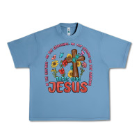 Pebble Blue in the waiting there was jesus Urban Heavy Tee - MaliasSmallBusiness