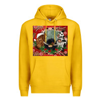Lemon christmas heifer cow  gnomies Premium Hoodie - CowGirlArtShop