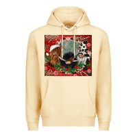 Pina Colada christmas heifer cow  gnomies Premium Hoodie - CowGirlArtShop