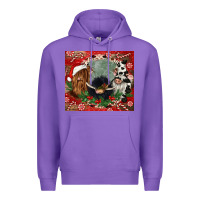 Christmas Heifer Cow  Gnomies Premium Hoodie | Teevron