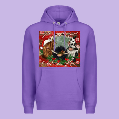Christmas Heifer Cow  Gnomies Premium Hoodie Designed By Cowgirlartshop