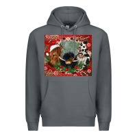 Rock christmas heifer cow  gnomies Premium Hoodie - CowGirlArtShop