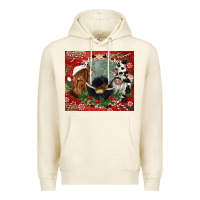 Sandshell christmas heifer cow  gnomies Premium Hoodie - CowGirlArtShop