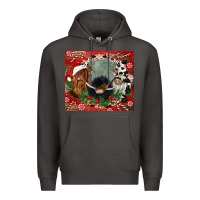 Smoke christmas heifer cow  gnomies Premium Hoodie - CowGirlArtShop