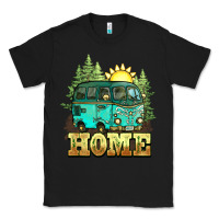 Black camping caravan home Classic Tee - NancyCooperArtShop