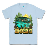 Dusty Blue camping caravan home Classic Tee - NancyCooperArtShop