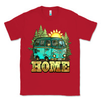 Red camping caravan home Classic Tee - NancyCooperArtShop