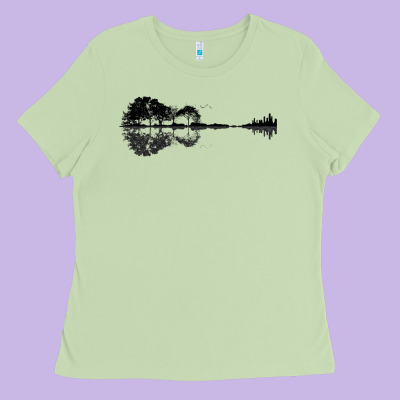 Nature Guitar Ladies Tee Designed By Bettercallsaul