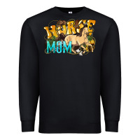 Black Horse Mom Rope Premium Sweatshirt - HowdyJamesFarm