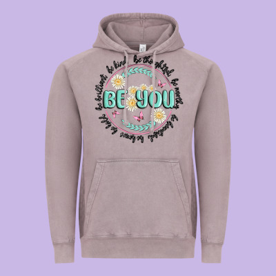 Be You Inspiration Vintage Hoodie Designed By Maliassmallbusiness