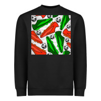 Black soccer shoes seamless pattern Heavyweight Sweatshirt - BundleAndBundleShop