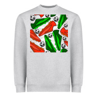Heather Grey soccer shoes seamless pattern Heavyweight Sweatshirt - BundleAndBundleShop