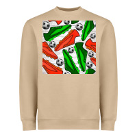 Mushroom soccer shoes seamless pattern Heavyweight Sweatshirt - BundleAndBundleShop