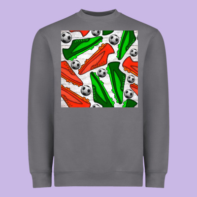 Soccer Shoes Seamless Pattern Heavyweight Sweatshirt Designed By Bundleandbundleshop