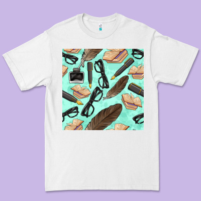 Literature Seamless Pattern Premium Tee Designed By Bundleandbundleshop