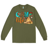 Army Green Camp Life Long Sleeve Tee - BundleAndBundleShop