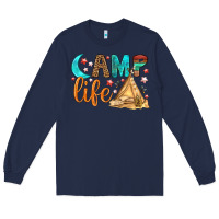 Navy Camp Life Long Sleeve Tee - BundleAndBundleShop