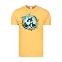 Vintage Mustard just breathe Vintage Tee - MaliasSmallBusiness
