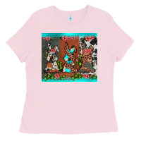 Bubblegum Pink easter bunny's leopard cowhide cactus Ladies Tee - JahusDesignShop