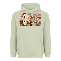 Matcha all want for christmas is a cow Heavyweight Hoodie - CowGirlArtShop