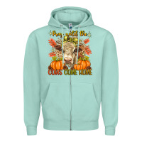 Seafoam Pray Till The Cows Come Home Zipper Hoodie - texasbilliewilder