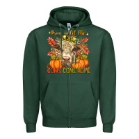 Sports Green Pray Till The Cows Come Home Zipper Hoodie - texasbilliewilder