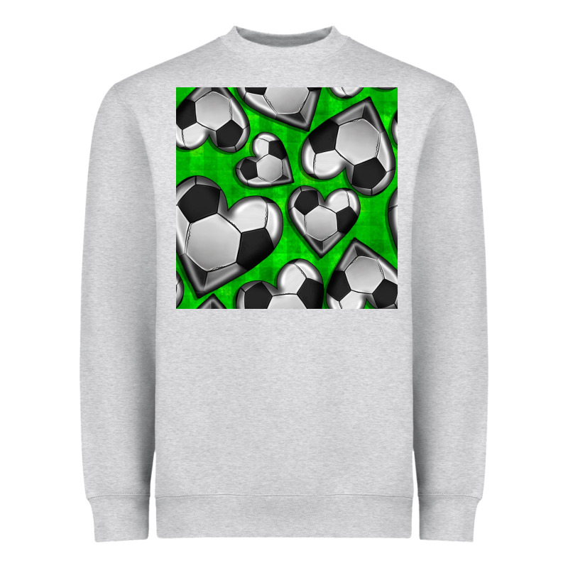 Soccer Hearts Seamless Pattern Heavyweight Sweatshirt by BundleAndBundleShop | Teevron
