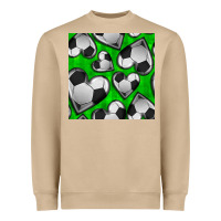 Mushroom soccer hearts seamless pattern Heavyweight Sweatshirt - BundleAndBundleShop