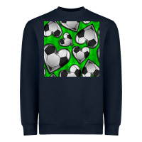 Navy soccer hearts seamless pattern Heavyweight Sweatshirt - BundleAndBundleShop