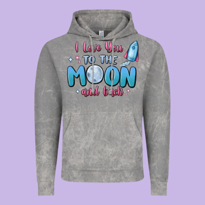 I Love You To The Moon And Back Vintage Hoodie Designed By Maliassmallbusiness