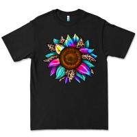 Black sunflower tie dye Premium Tee - JahusDesignShop