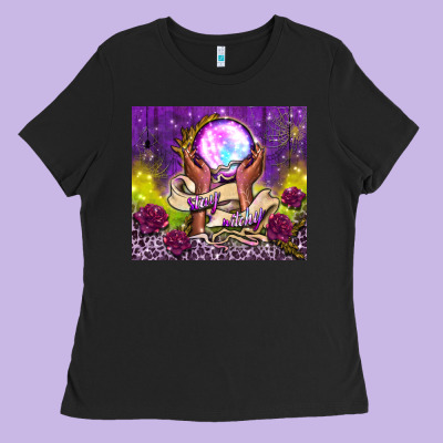 Stay Witchy Tumbler Ladies Tee Designed By Bundleandbundleshop