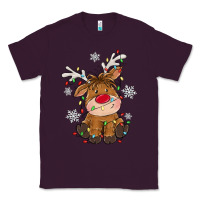 Plum Christmas reindeer Classic Tee - MaliasSmallBusiness