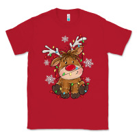 Red Christmas reindeer Classic Tee - MaliasSmallBusiness