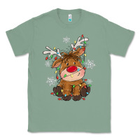 Sage Christmas reindeer Classic Tee - MaliasSmallBusiness